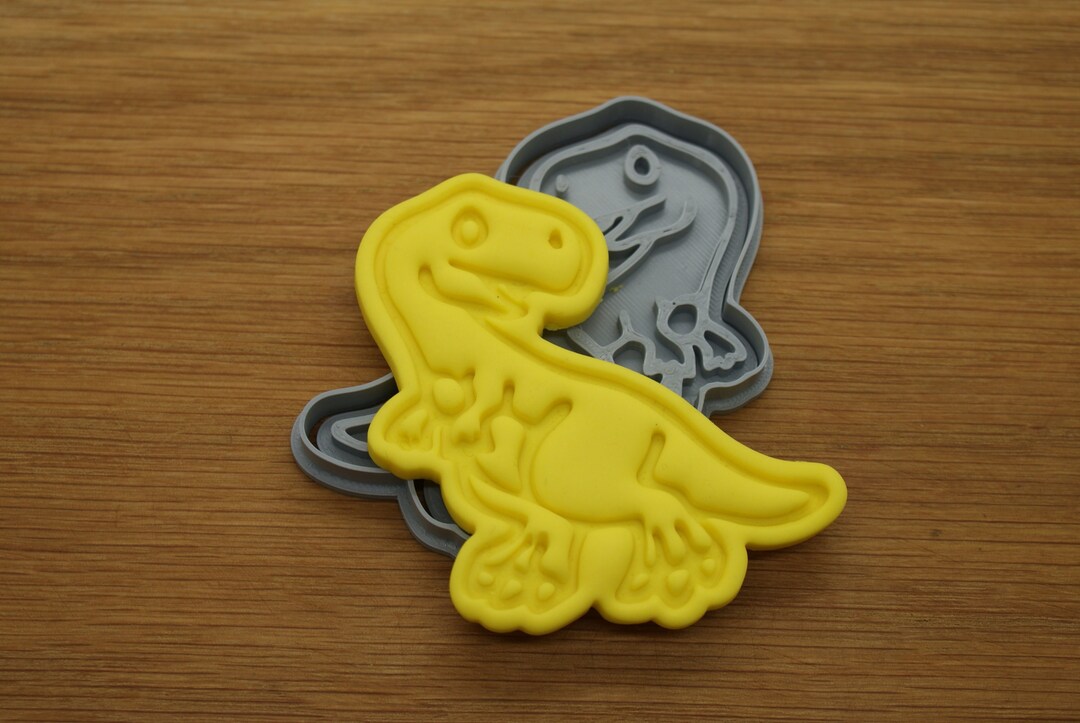Dinosaur Cookie Cutter, Dinosaur Birthday, Cookie Stamp, Fondant Topper