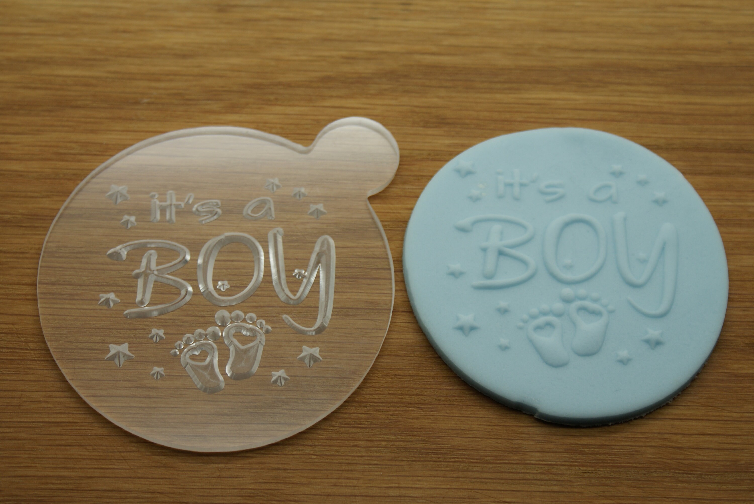 Baby Boy Baby Girl Embosser Fondant Stamp Acrylic Embosser Etsy