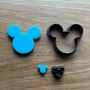 Mouse Head Cookie Cutter: Polymer Clay & Fondant, Ten Sizes