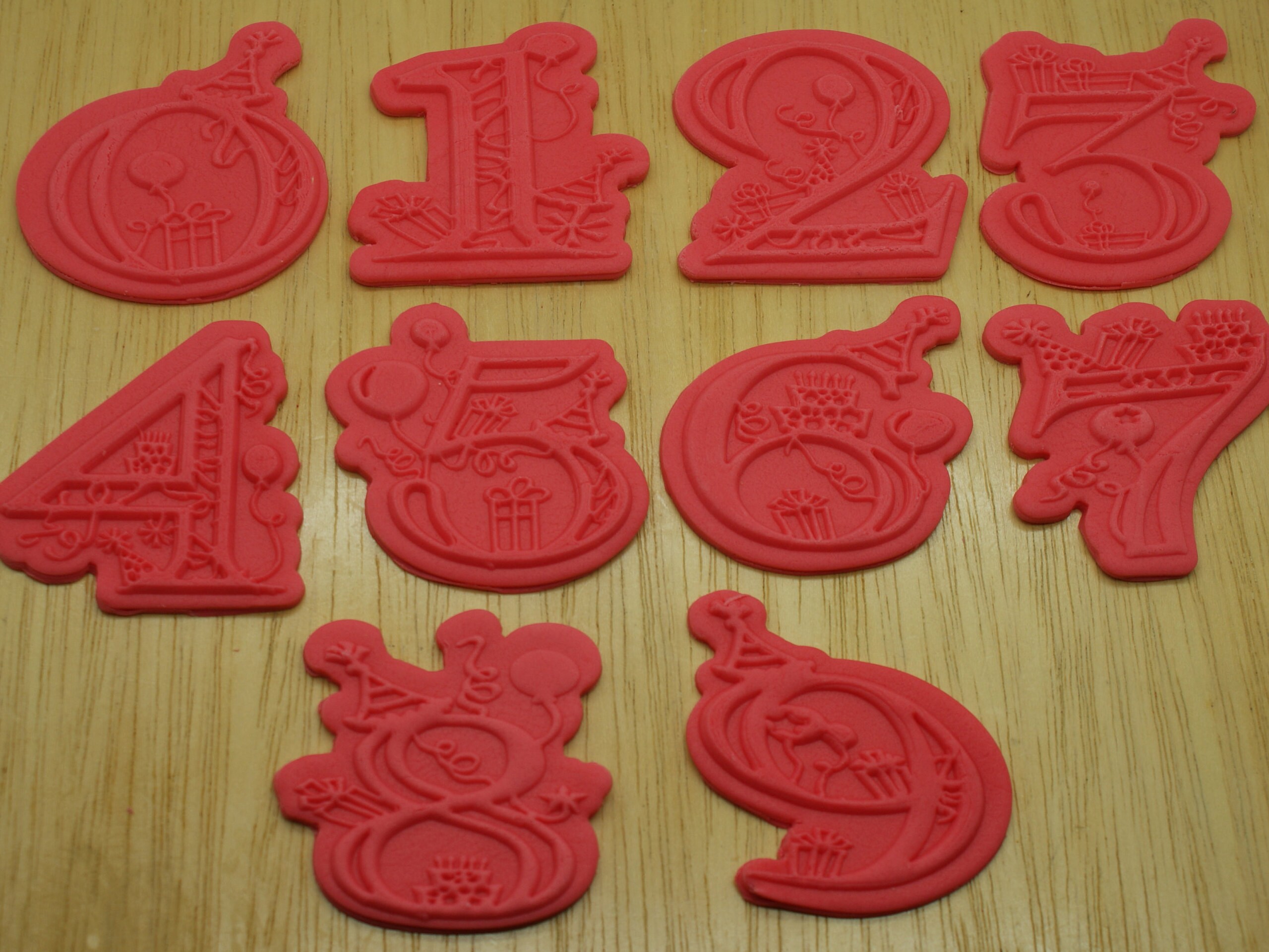Number Birthday Fondant Cookie Stamp Debosser Stamp Etsy UK