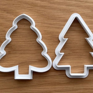 Christmas Tree Cutters : Four styles in Four sizes for fondant, cupcakes, cookies, cake toppers, cakesicles, polymer clay, biscuits, gifts