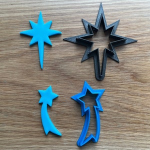 Star Polymer Clay or Cookie Cutter: Star Shaped Cutters for polymer clay, fondant, cupcakes, cookies, cake toppers, cakesicles, biscuits