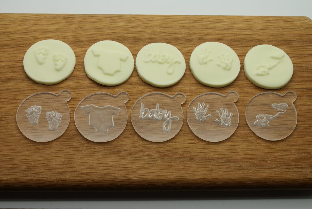Set of Baby Shower Embossers Fondant Stamp Acrylic Embosser Etsy UK