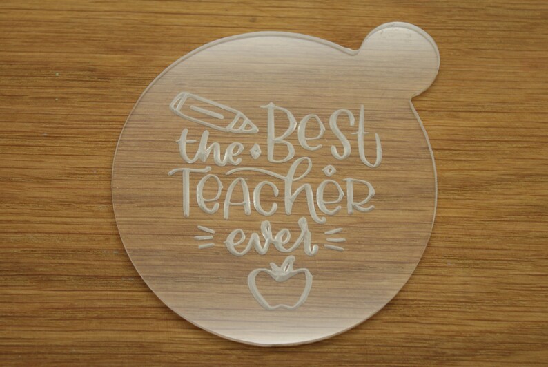 The Best Teacher Ever Embosser Teacher Debosser Stamp Etsy