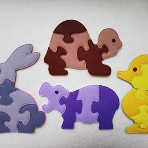 Felt animal puzzles, soft puzzle toy, educational toys, learning activity