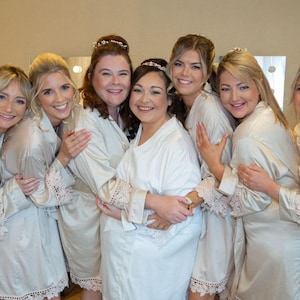 Bridesmaid Robes | Personalised Bride Robe | Powder Blue Robe | Wedding Robe | Bridesmaids Dressing Gown | Bride dressing Gown | Bride Robe image 4