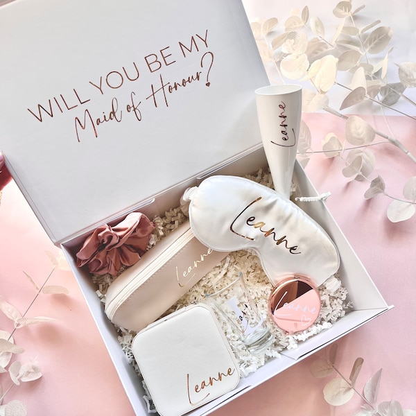 Personalised Bridesmaid Proposal Gift Box for Bridal Shower| Will You Be My Bridesmaid Gift Box | Maid of Honour Gift | Bridesmaid Proposal