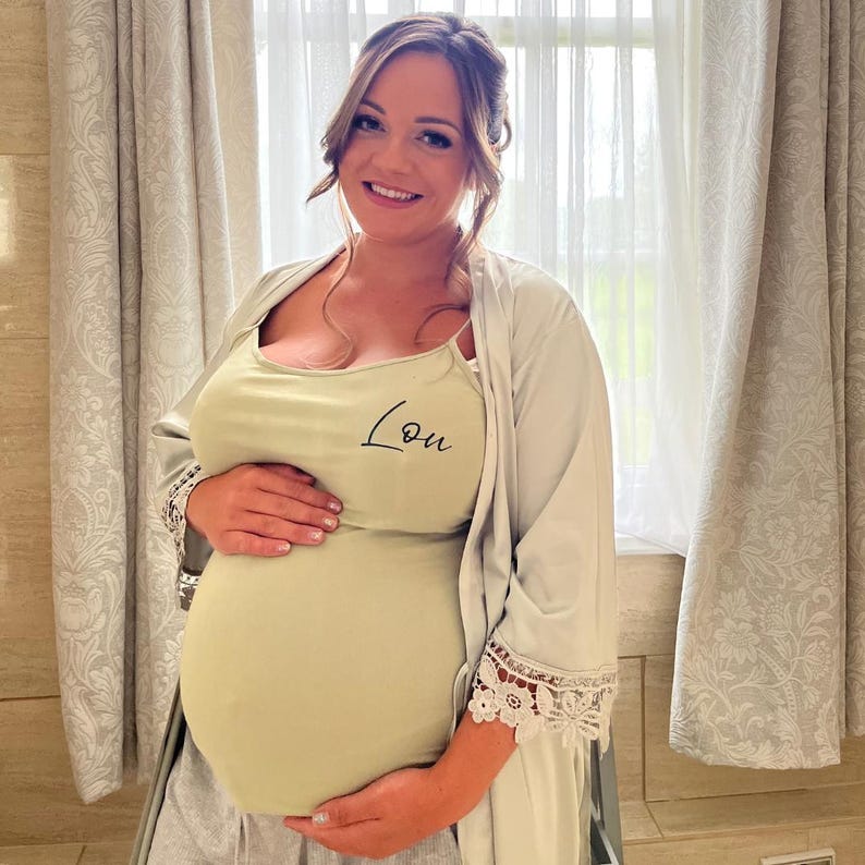 Bridesmaid Robes | Personalised Bride Robe | Powder Blue Robe | Wedding Robe | Bridesmaids Dressing Gown | Bride dressing Gown | Bride Robe image 6