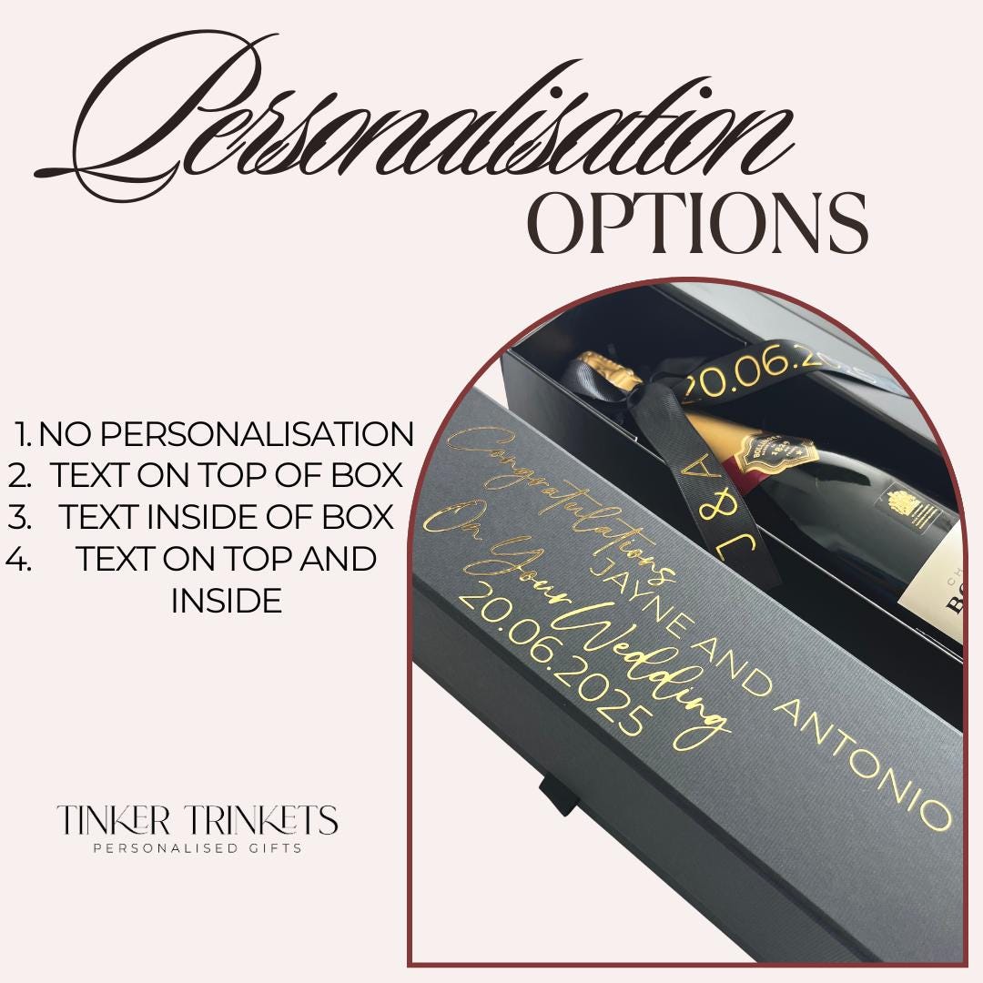 Personalised Champagne Box | Luxury Wine Bottle Gift Box | Wedding ...