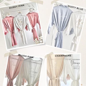 Bridesmaid Robes | Personalised Bride Robe | Powder Blue Robe | Wedding Robe | Bridesmaids Dressing Gown | Bride dressing Gown | Bride Robe image 7