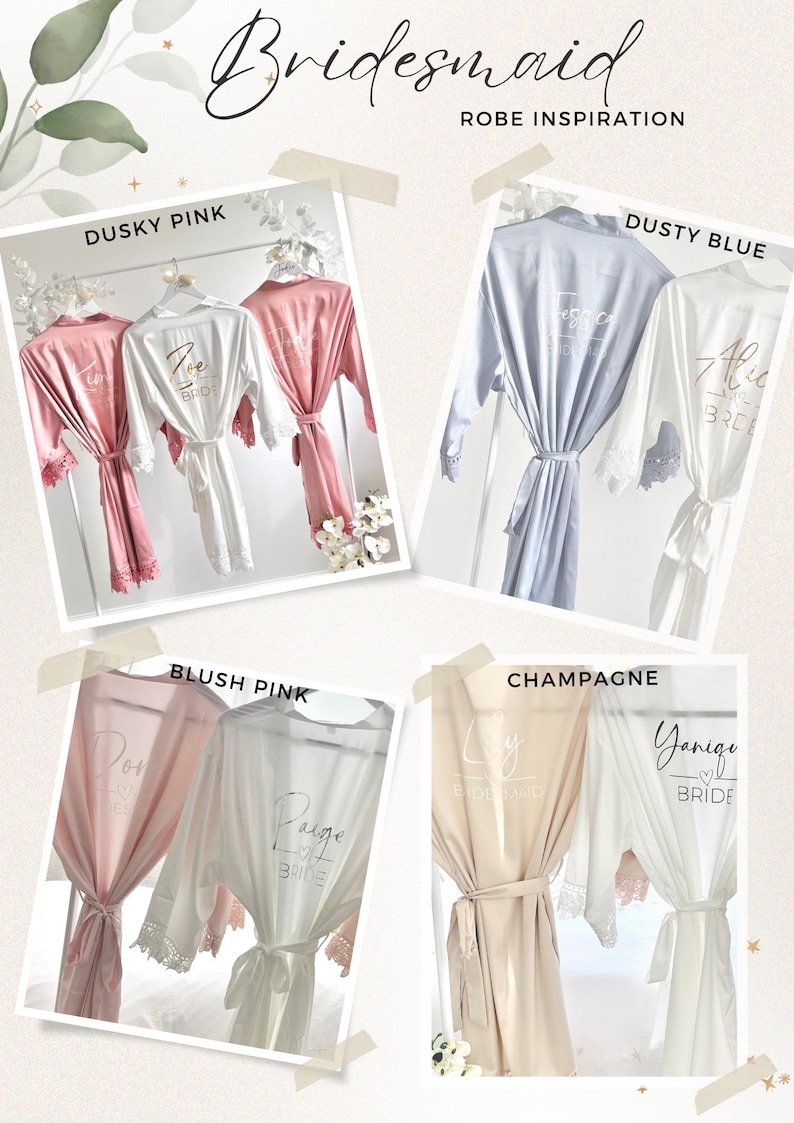 Bridesmaid Robes | Personalised Bride Robe | Powder Blue Robe | Wedding Robe | Bridesmaids Dressing Gown | Bride dressing Gown | Bride Robe image 7