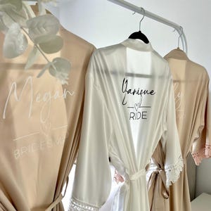 Bridesmaid Robes | Personalised Bride Robe | Powder Blue Robe | Wedding Robe | Bridesmaids Dressing Gown | Bride dressing Gown | Bride Robe image 9