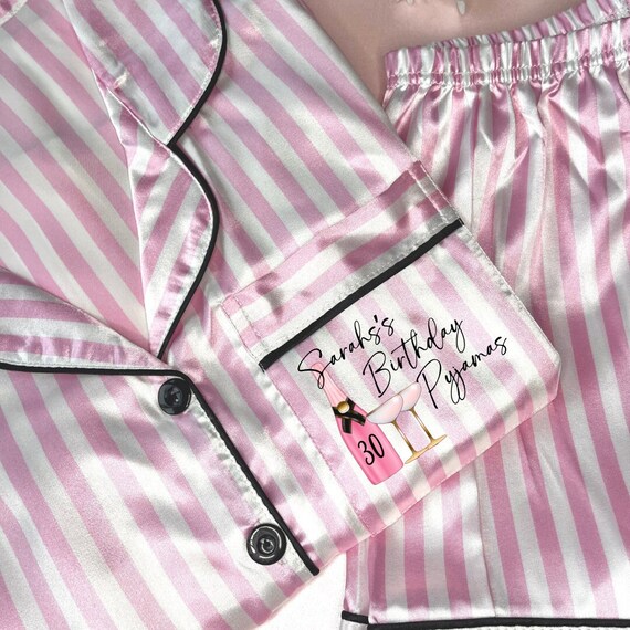Personalised Birthday Pink Long Victorias Secret Inspired Birthday