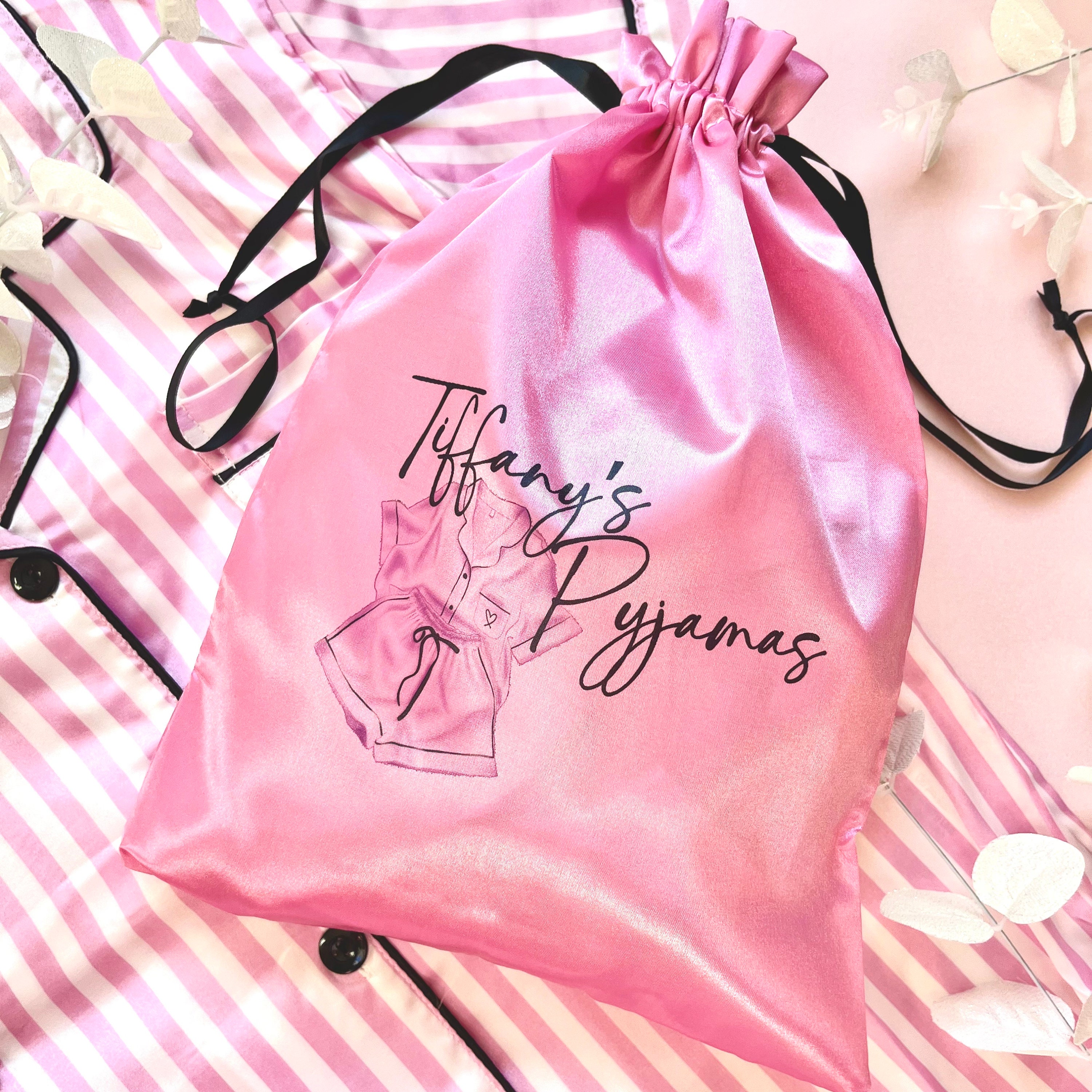 Personalised Pink Victorias Secret Style Pyjamas Barbie Gift