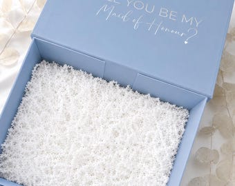 blue will you be my bridesmaid Box | Something Blue | Blue Gift Box | Wedding Gift box maid of honour proposal | Blue Box for her |