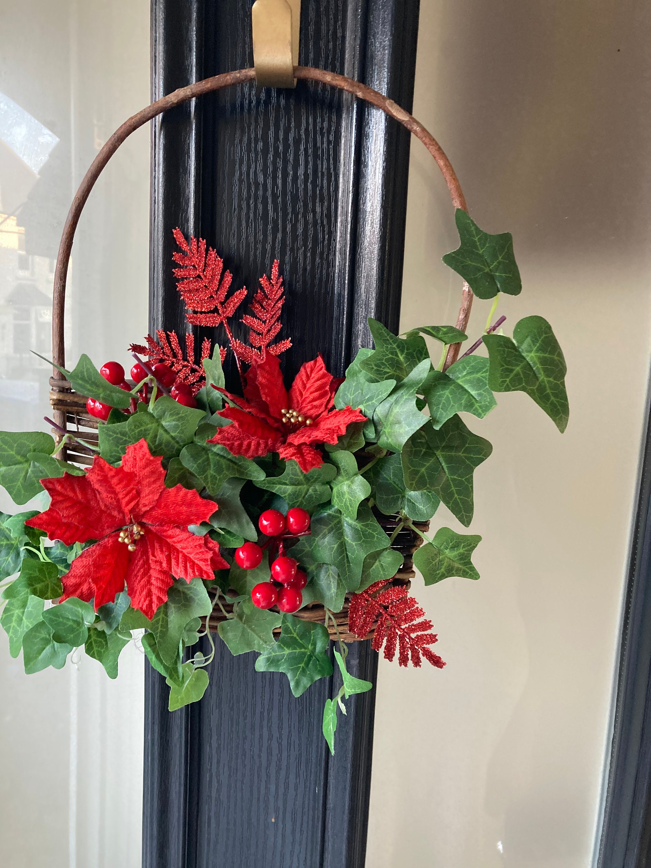 Christmas hanging basket Etsy