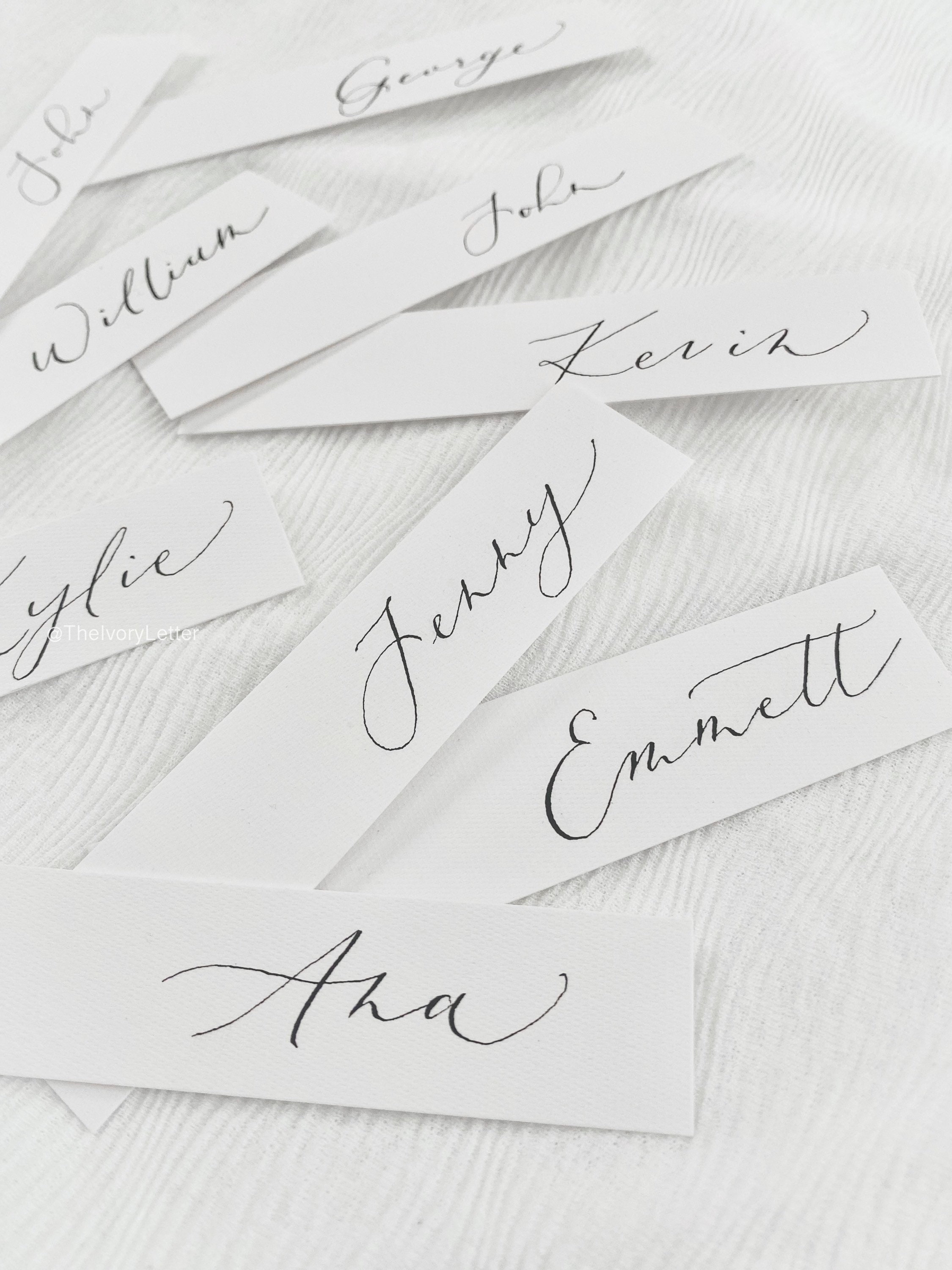 Place Cards Calligraphy Place Cards Handwritten, Minimalistic Wedding