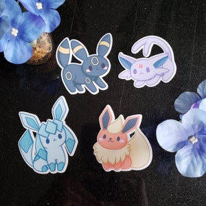 Eeveelution Espeon Flareon Glaceon Umbreon Vinyl Matte Stickers 3″