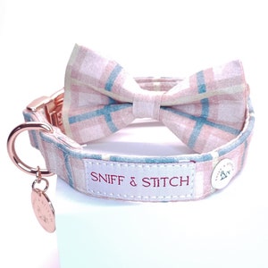 Bequemes Hundehalsband & Fliege aus Zuckerwatte