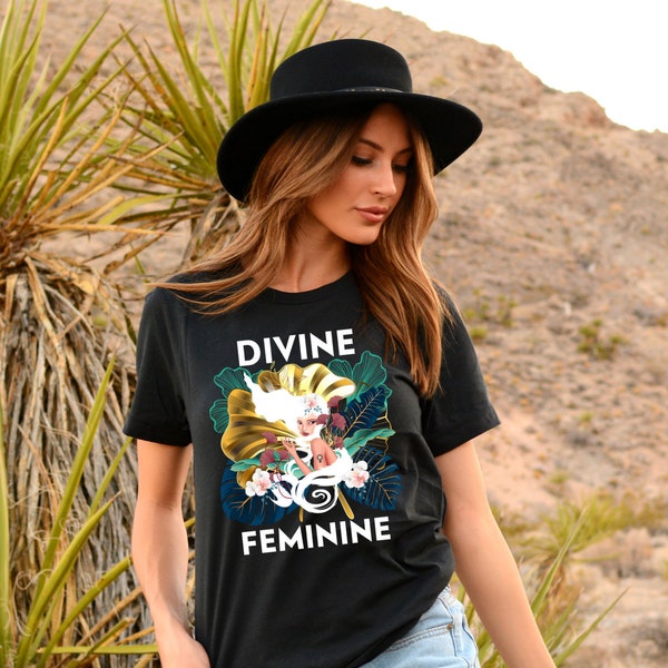Chemise féminine divine, Art spirituel, Art mystique sacré, Lilith, Cadeau féministe, T-shirt déesse, Tee-shirt spiritualité
