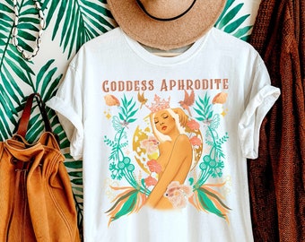 Goddess Aphrodite Shirt, Greek Mythology Goddess, Witchcraft Wiccan Shirt, Wicca TShirt, Pagan Occult mystical
