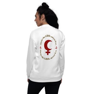 Always be Lilith never Eve - Bomber Jacket, Goddess Lilith, Witch, Occult, Black Moon Lilith