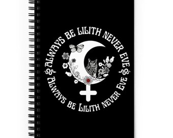 Cuaderno espiral de la diosa Lilith, Lilith Sigil, cuaderno espiritual, diario ritual, grimoire, papelería de brujas, Lilith, witchcraft journal