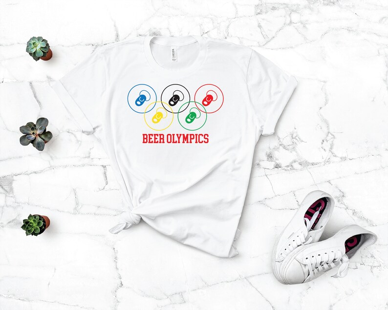 Beer Olympics Olympic Ring Shirt Red USA Drinking Team Etsy