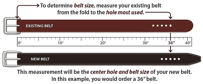 Full Grain Leather Belt: 35mm Double Stitched Cowhide bild 2