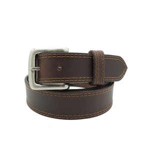 Full Grain Leather Belt: 35mm Double Stitched Cowhide bild 5