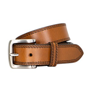 Full Grain Leather Belt: 35mm Double Stitched Cowhide bild 9