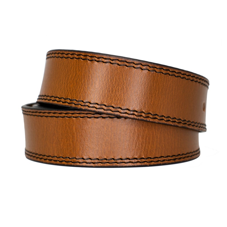 Full Grain Leather Belt: 35mm Double Stitched Cowhide bild 10