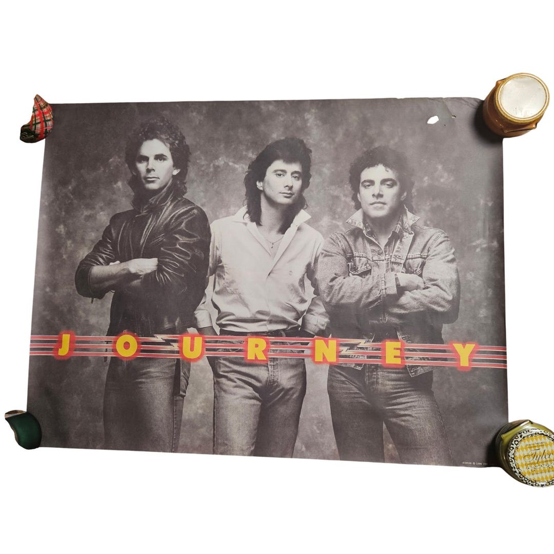 Journey Raised on Radio Vintage 1986 Promo Album Poster 27x36 CBS Rock ...
