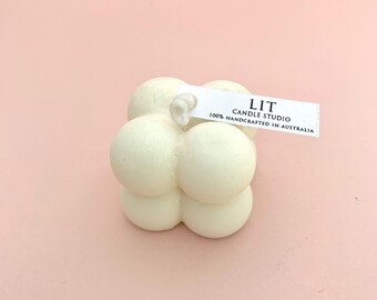 Scented Bubble Cube Candle | Vegan Soy Wax Aromatherapy