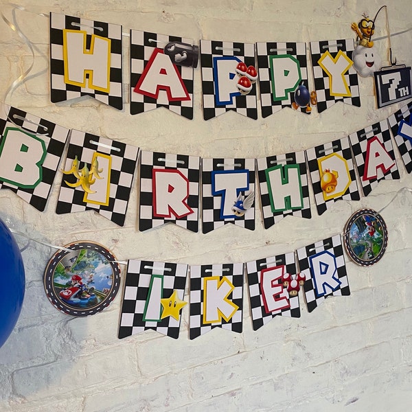 Mario Kart Banner - Etsy