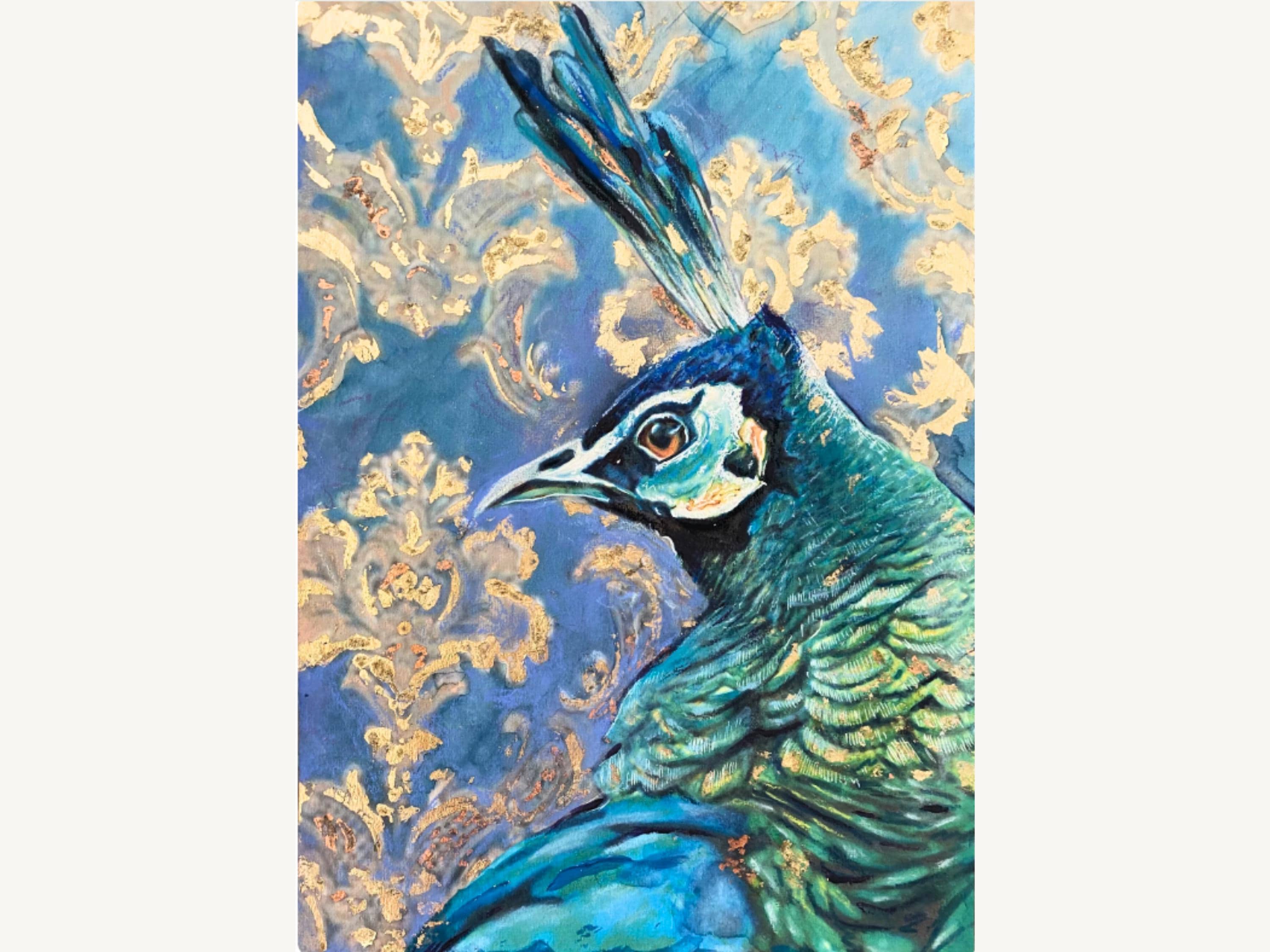 孔雀　絵画 il_fullxfull.7018519180_64o8.jpg