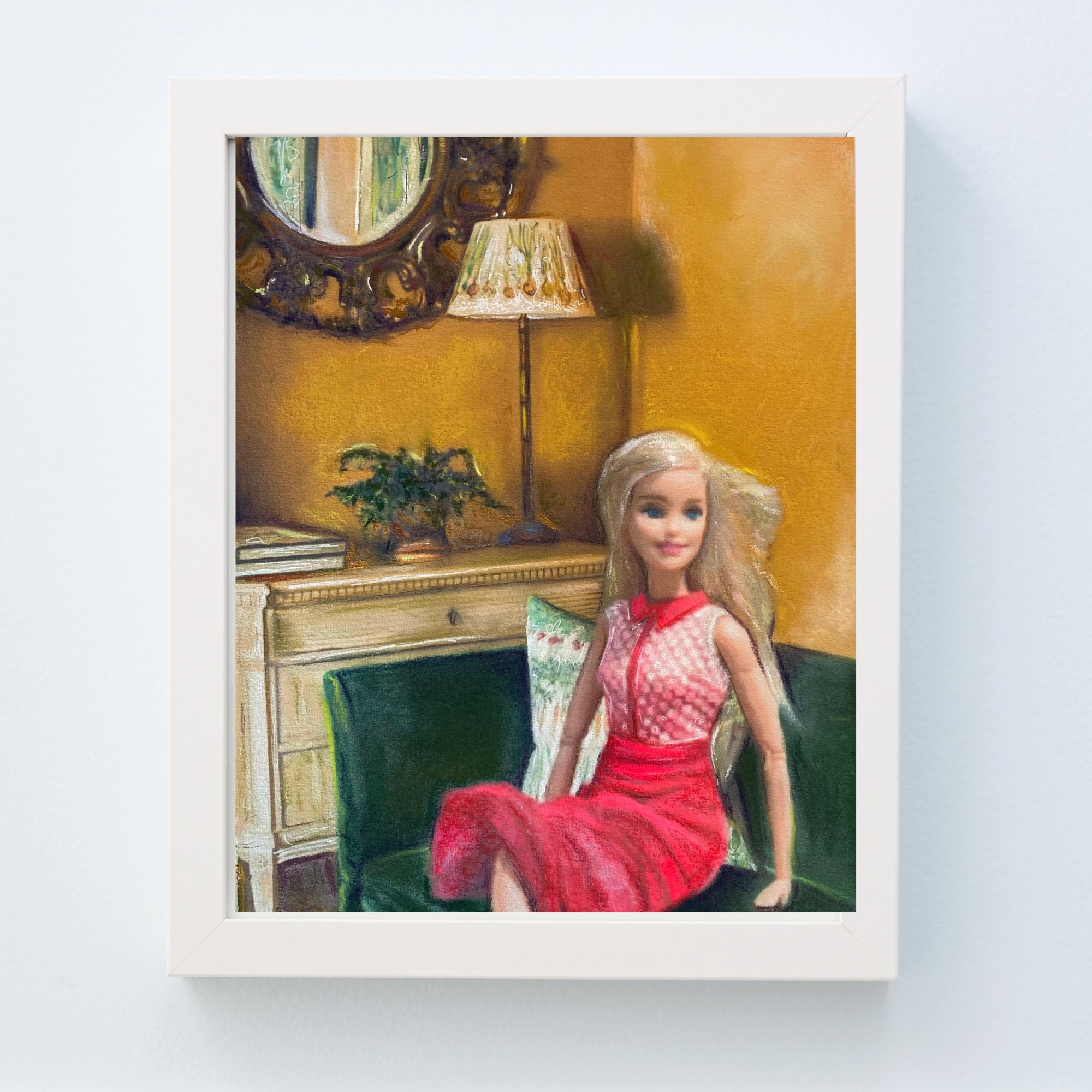 Barbie Art Pink Barbie Painting Original Painting art on Paper Gift for Her Art for Home Wall Decor Realistic Painting Free Delivery Etsy Canada