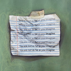 Positive Affirmation, Kunst mit Zitat, tägliches Zitat, Wandkunst, Originalkunstwerk, Kunst auf Papier, Papierkunst, realistische Malerei, grüne Wandkunst