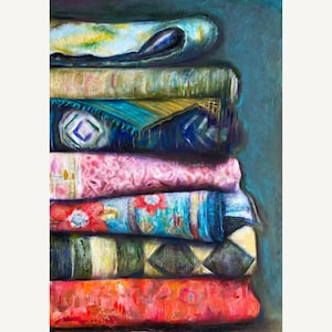 Textured Blanket Painting: Hyperrealistic Fabric Art - Maria Titan