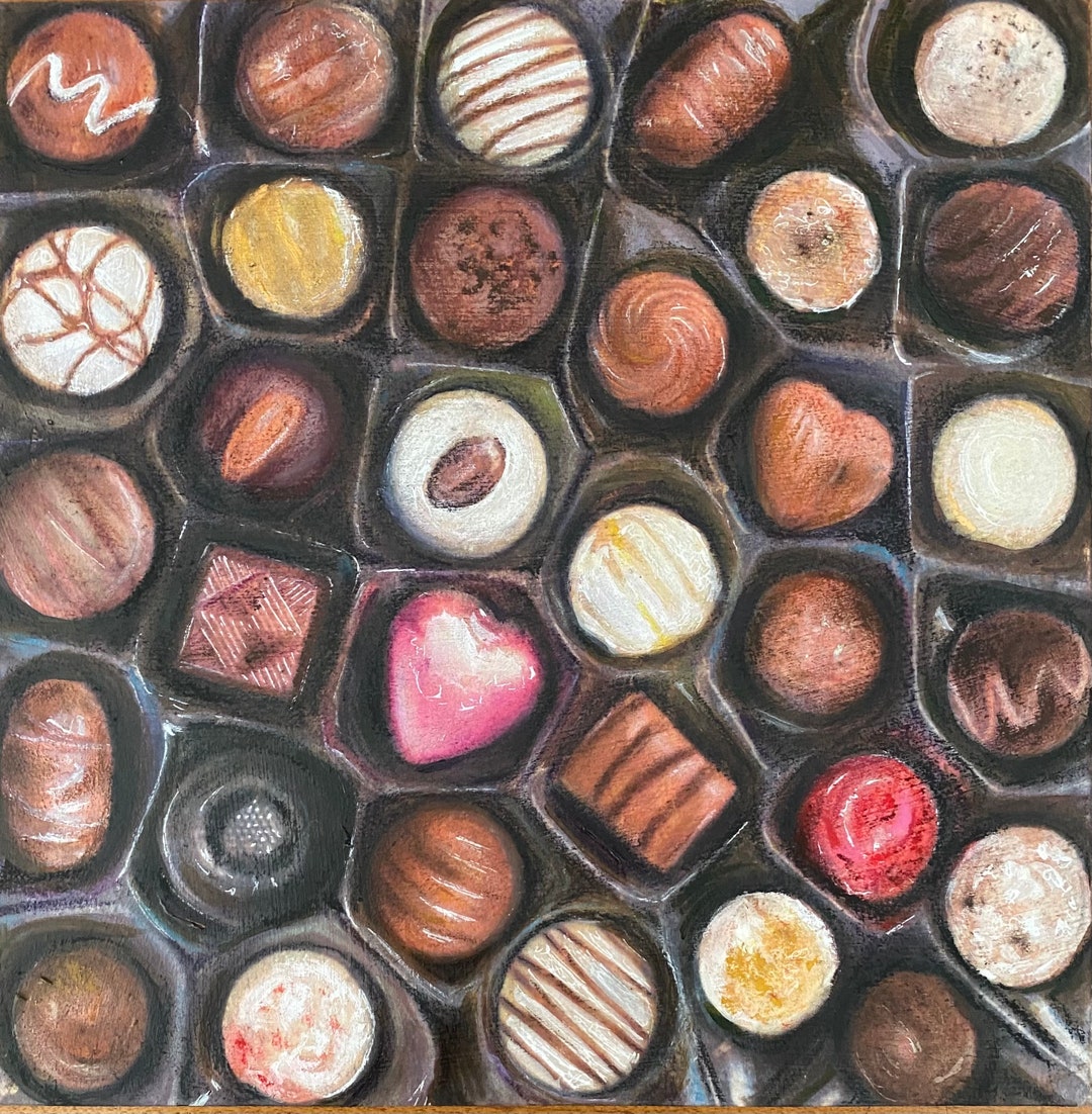 Chocolate Chocolate Box Art Food Art Kitchen Wall Art Etsy
