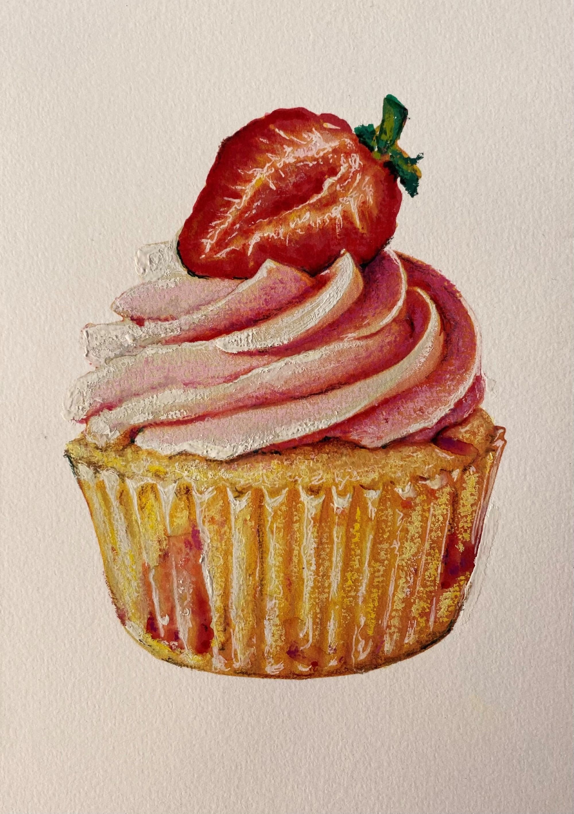 Paint a Purple Cupcake in Watercolor Pencils! – The Frugal Crafter Blog