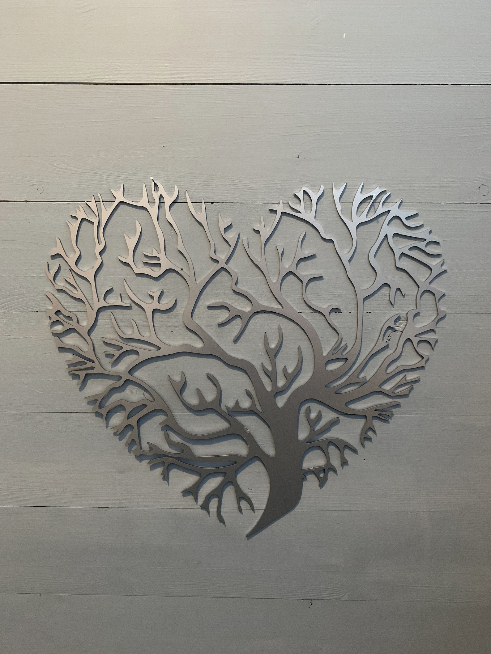 Tree of Life Heart Shaped Steel Metal Wall Garden Art Etsy UK