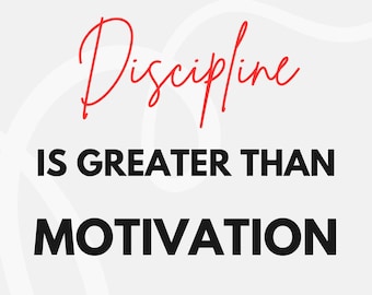 Decorazione murale "Disciplina sulla motivazione" / Poster con citazione stampabile / Decorazione con mentalità frenetica / Stampa motivazionale per palestra / Download digitale