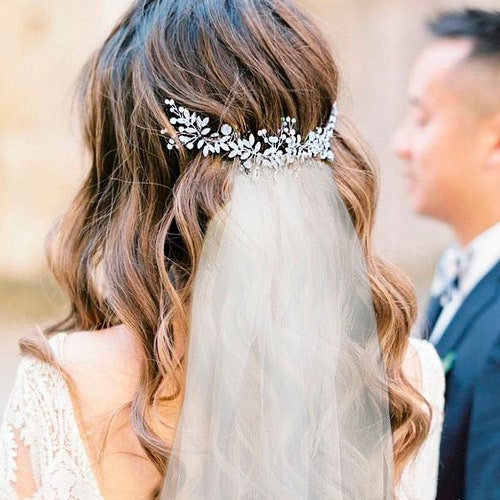 bridal headpiece back of head