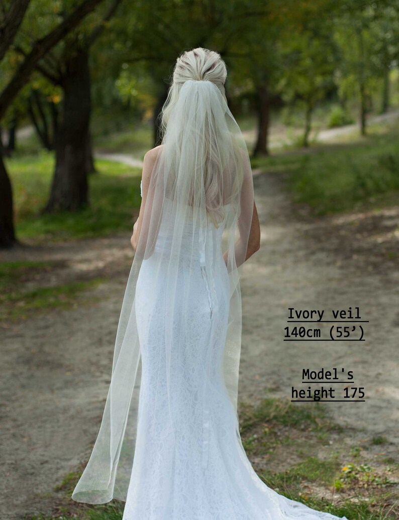 Blush Wedding Veil and Headpiece Blush Wedding Veil Fingertip Etsy