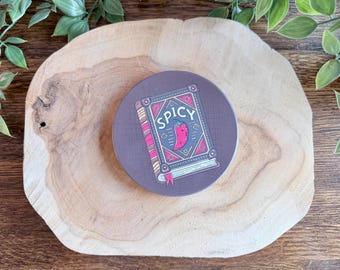 Spicy Book Coaster | Bookish | Tea | Coffee | Dark Romance