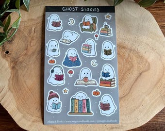 Ghost Stories Sticker Sheet | Books | Reading | Halloween | Cute