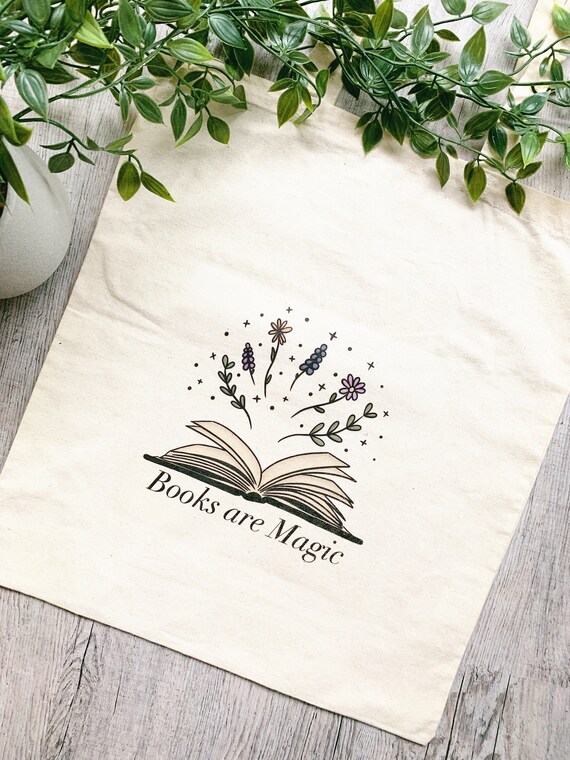 Les livres sont des sacs fourre-tout magiques  Sac à livres - Etsy France