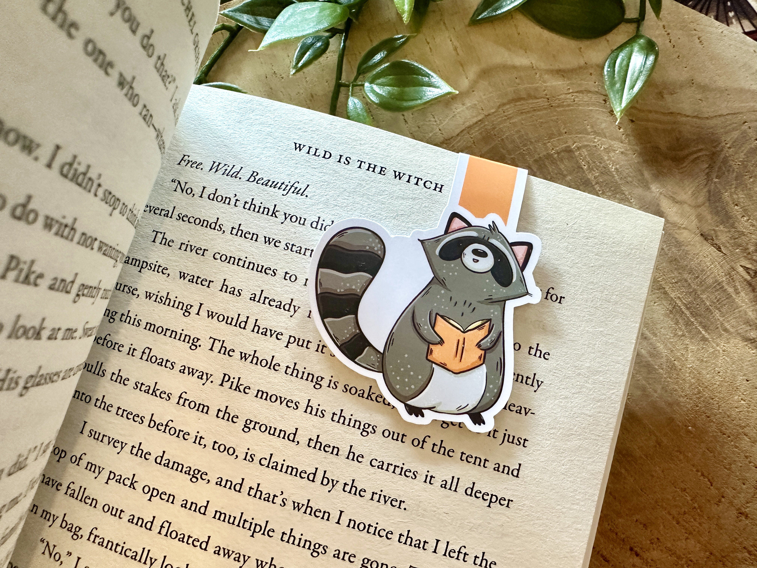 Raccoon Magnetic Bookmark | Bookish | Reading | Cute | Books