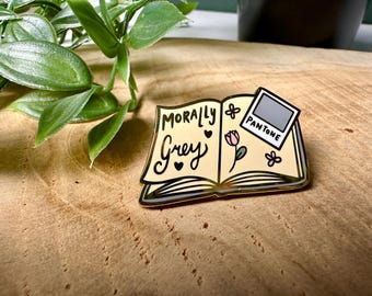 Morally Grey Romance Trope Enamel Pin | Flowers | Books | Bookish | Set | Lapel Pin